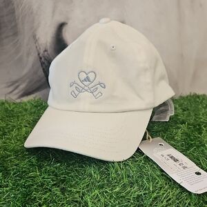 Adidas Women Coat Of Arms White Golf Cap with Blue Embroidery